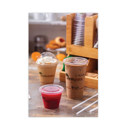 EarthChoice Compostable Cold Cup, 24 oz, Plastic, Clear/Printed, 580/Carton