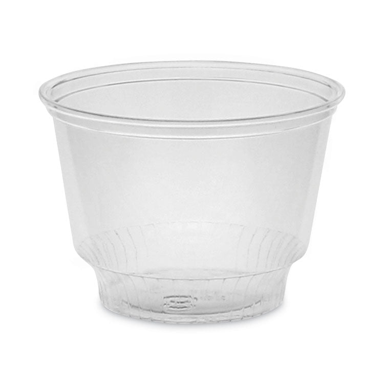 EarthChoice Recycled Clear Plastic Sundae Dish, 8 oz, 4" Diameter x 3" h, Clear, 60/Bag, 15 Bags/Carton