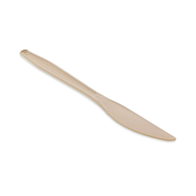 EarthChoice PSM Cutlery, Heavyweight Knife, Plastic, Tan, 1,000/Carton