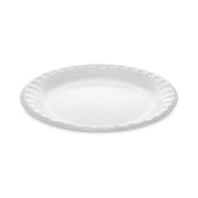 Placesetter Deluxe Laminated Foam Dinnerware, Plate, 8.88" dia, White, 500/Carton