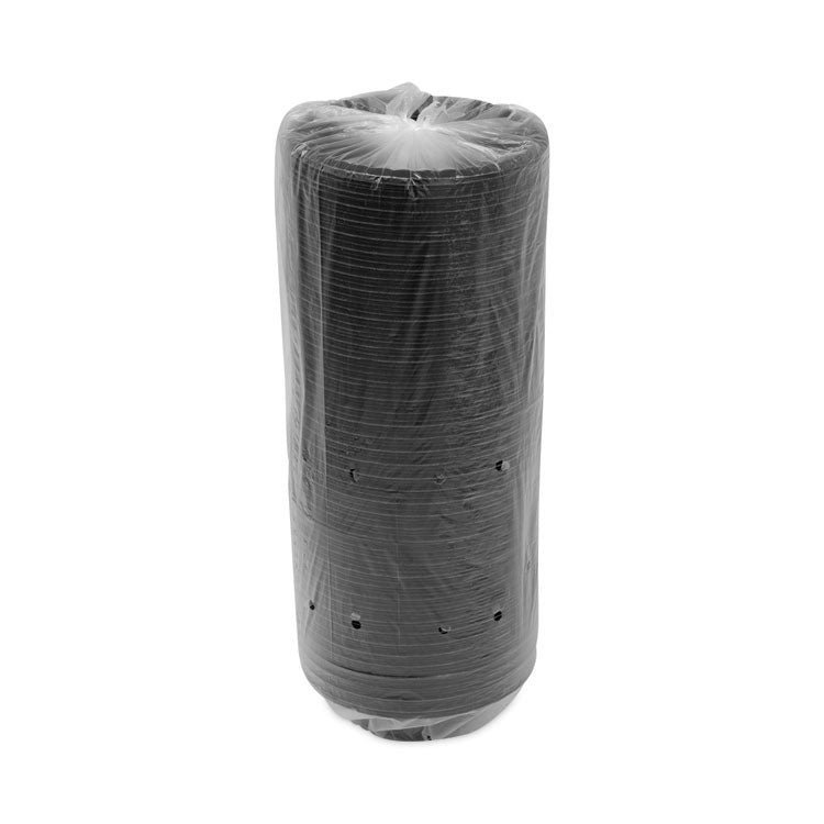 Placesetter Deluxe Laminated Foam Dinnerware, Bowl, 12 oz, Black, 1,000/Carton