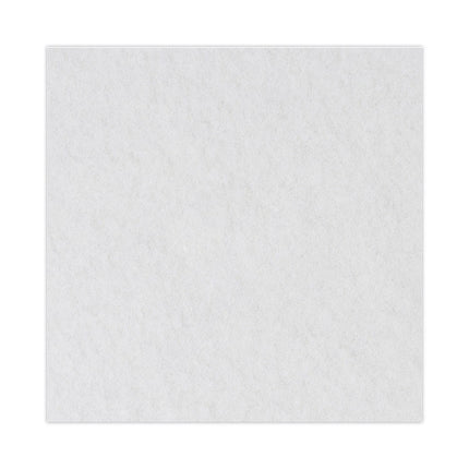 Polishing Floor Pads, 24" Diameter, White, 5/carton