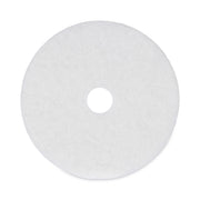 Polishing Floor Pads, 20" Diameter, White, 5/carton