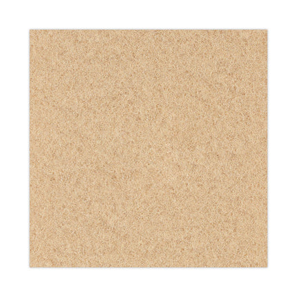 Burnishing Floor Pads, 20" Diameter, Tan, 5/carton
