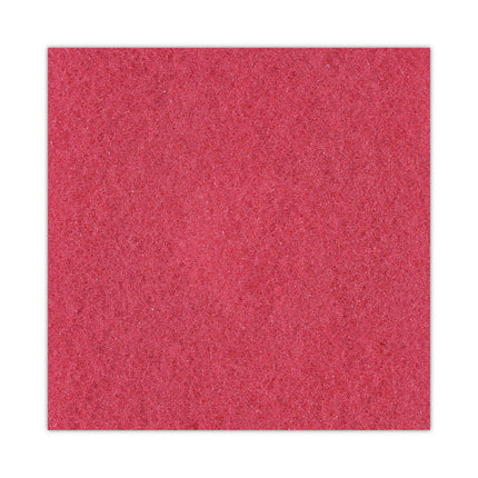 Buffing Floor Pads, 20" Diameter, Red, 5/carton