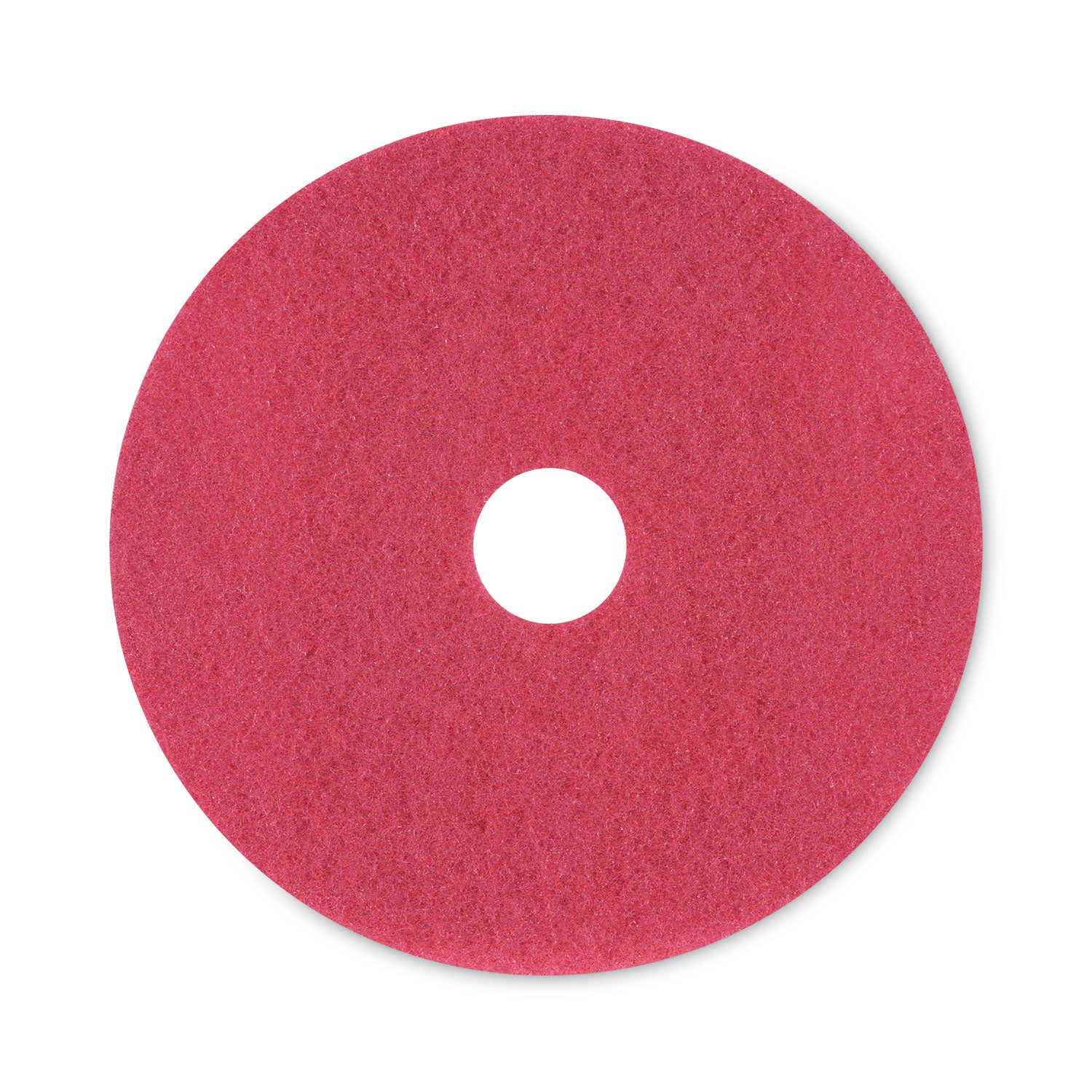 Buffing Floor Pads, 20" Diameter, Red, 5/carton