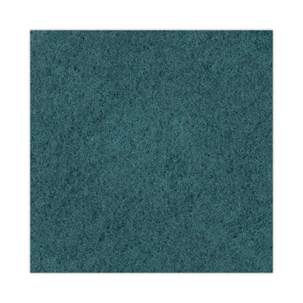 Heavy-Duty Scrubbing Floor Pads, 20" Diameter, Green, 5/carton