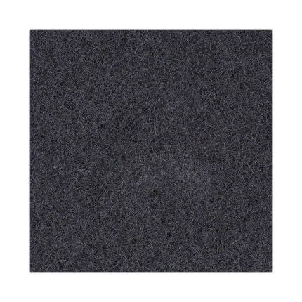 Stripping Floor Pads, 20" Diameter, Black, 5/carton
