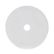 Polishing Floor Pads, 19" Diameter, White, 5/carton