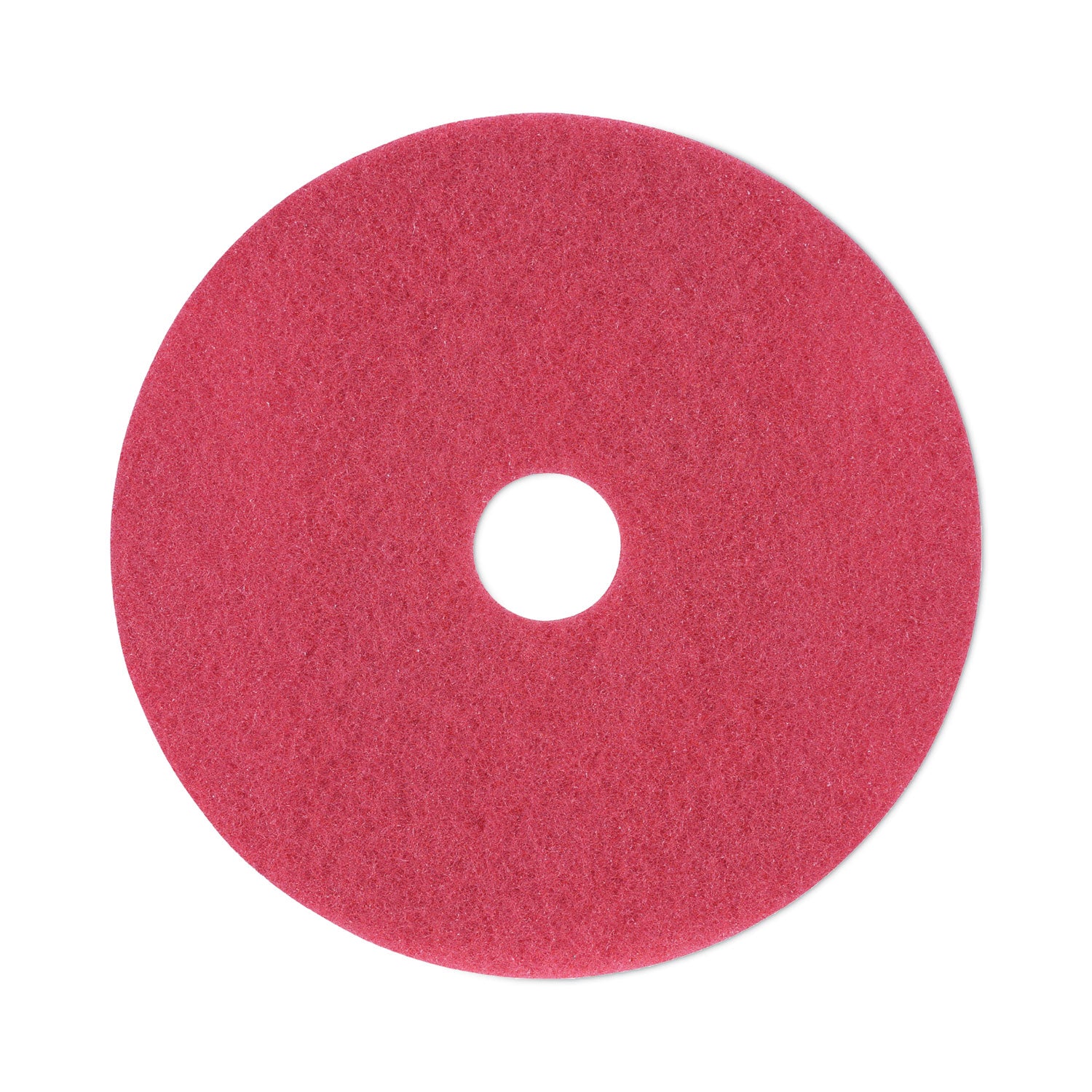 Buffing Floor Pads, 19" Diameter, Red, 5/carton