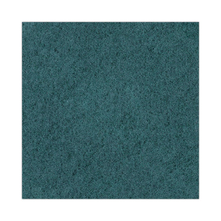 Heavy-Duty Scrubbing Floor Pads, 19" Diameter, Green, 5/carton