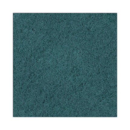 Heavy-Duty Scrubbing Floor Pads, 18" Diameter, Green, 5/carton