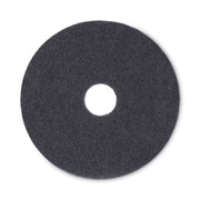 Stripping Floor Pads, 16" Diameter, Black, 5/carton