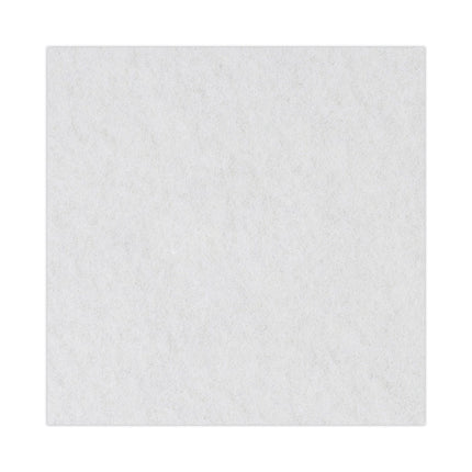 Polishing Floor Pads, 15" Diameter, White, 5/carton