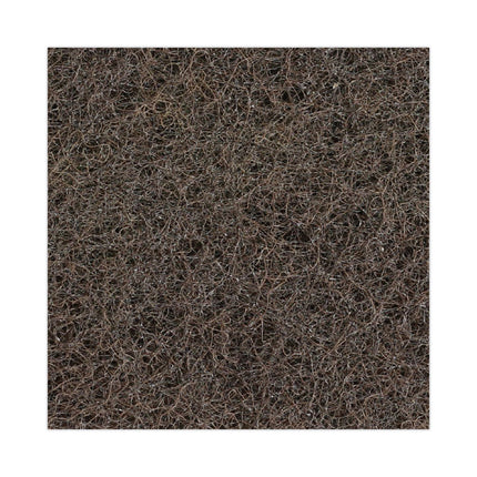 Heavy-Duty Scouring Pad, 4.63 x 10, Brown, 20/Carton