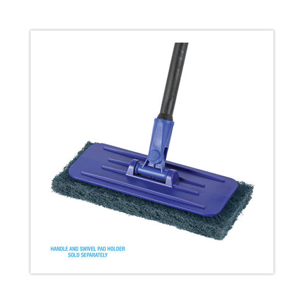 Medium-Duty Scouring Pad, 10 x 4.63, Blue, 20/Carton