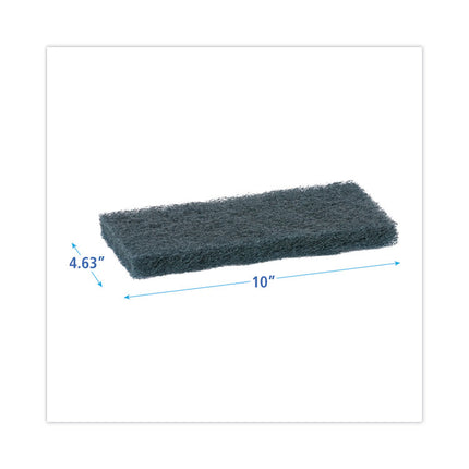 Medium-Duty Scouring Pad, 10 x 4.63, Blue, 20/Carton