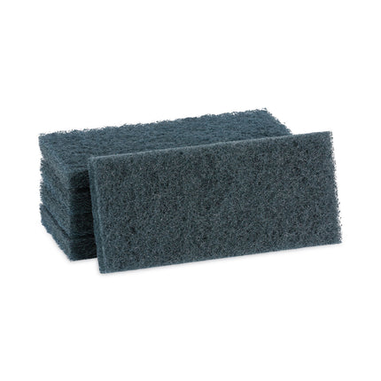 Medium-Duty Scouring Pad, 10 x 4.63, Blue, 20/Carton