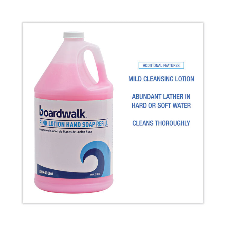 Mild Cleansing Pink Lotion Hand Soap Refill, Cherry Scent, 1 gal Bottle, 4/Carton