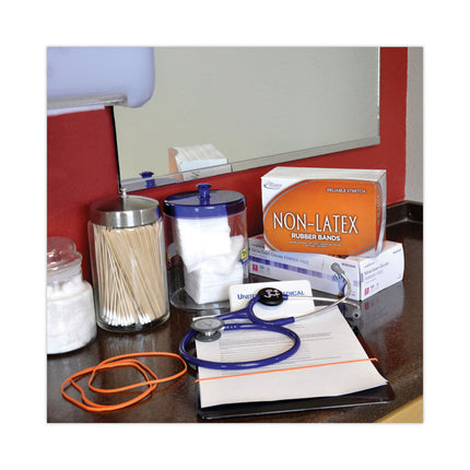 Non-Latex Rubber Bands, Size 117b, 0.04" Gauge, Orange, 1 Lb Box, 250/box