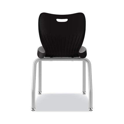 SmartLink Four-Leg Chair, 19.5" x 19.63" x 31", Onyx Seat, Onyx Base, 4/Carton