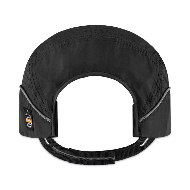 Skullerz 8965 Lightweight Bump Cap Hat with LED Lighting, Short Brim, Black
