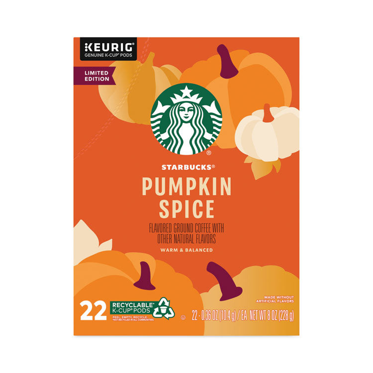 Pumpkin Spice Coffee, K-Cups, 22/Box, 4 Boxes/Carton