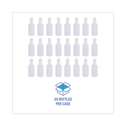 Easy-Grip Plastic Spray Bottle, 16 oz, Clear, 24/Carton