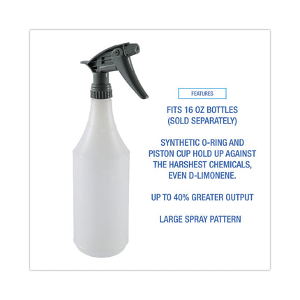Chemical-Resistant Trigger Sprayer 320CR, 7.25" Tube, Fits 16 oz Bottles, Gray, 24/Carton