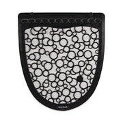 Disposable Urinal Floor Mat 2.0, Slip-Resistant Rubber, 17.5 x 20, Black/White, 6/Carton