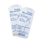 Necessities Hotel Courtesy Disposal Bags, 4" x 1.75" x 9", White/Blue, 500/Carton