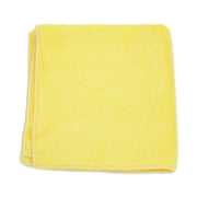 MicroWorks Microfiber Towels, 12 x 12, Yellow, Dozen