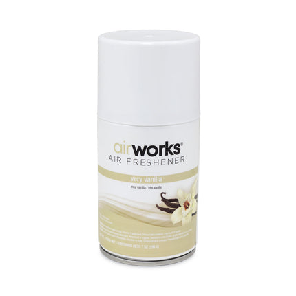 AirWorks Metered Aerosol Spray, Very Vanilla, 7 oz, 12/Carton