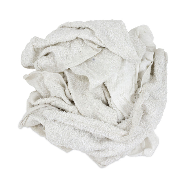 New White Economy Terry Rags, White, 10 lb/Carton