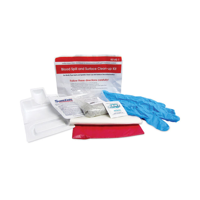 First Step Blood Spill Clean-Up Kit, 8 x 11 x 2, 12/Carton