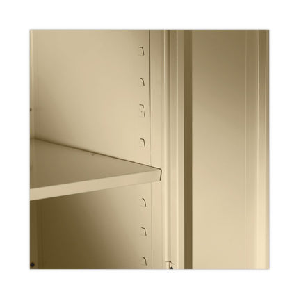 Assembled 72" High Heavy-Duty Welded Storage Cabinet, Four Adjustable Shelves, 36w X 18d, Putty