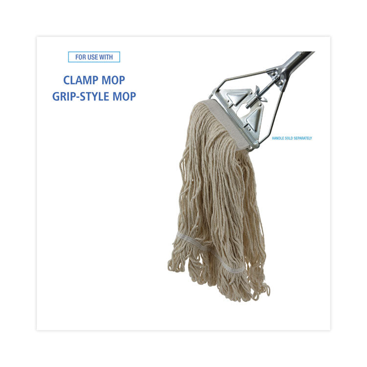 Mop Head, Pro Loop Web/tailband, Premium Saddleback Head, Ctn, 24-Oz., Wh, 12/ct