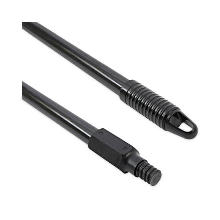 Fiberglass Broom Handle, Nylon Plastic Threaded End, 1" dia x 60", Black