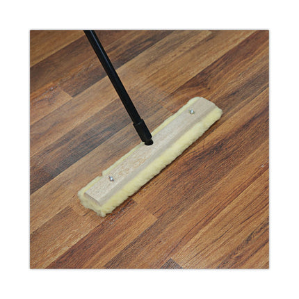 Fiberglass Broom Handle, Nylon Plastic Threaded End, 1" dia x 60", Black