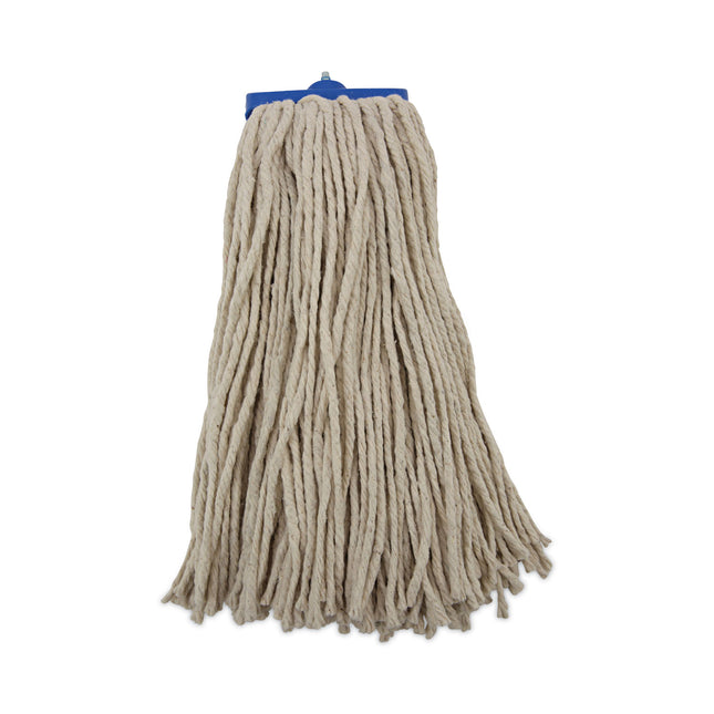 Cut-End Lie-Flat Wet Mop Head, Cotton, 16oz, White, 12/carton