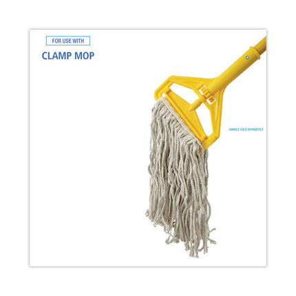Mop Head, Cotton, Cut-End, White, 4-Ply, #16 Band, 12/carton
