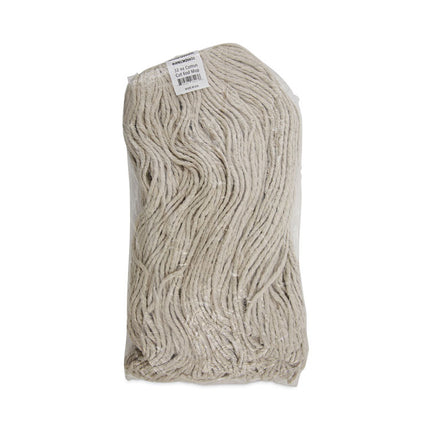 Mop Head, Cotton, Cut-End, White, 4-Ply, 32oz, 12/carton