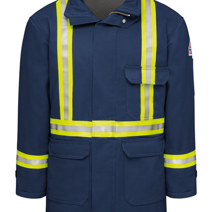 Bulwark® Men's Heavyweight Excel FR® ComforTouch® Insulated Deluxe Parka with Reflective Trim / JLPCNV