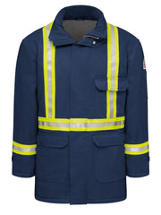 Bulwark® Men's Heavyweight Excel FR® ComforTouch® Insulated Deluxe Parka with Reflective Trim / JLPCNV