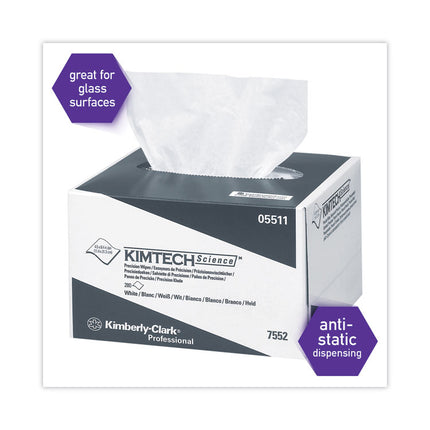 Precision Wipers, POP-UP Box, 1-Ply, 4.4 x 8.4, Unscented, White, 280/Box, 60 Boxes/Carton