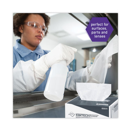 Precision Wipers, POP-UP Box, 1-Ply, 4.4 x 8.4, Unscented, White, 280/Box, 60 Boxes/Carton