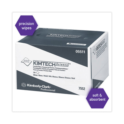 Precision Wipers, POP-UP Box, 1-Ply, 4.4 x 8.4, Unscented, White, 280/Box, 60 Boxes/Carton