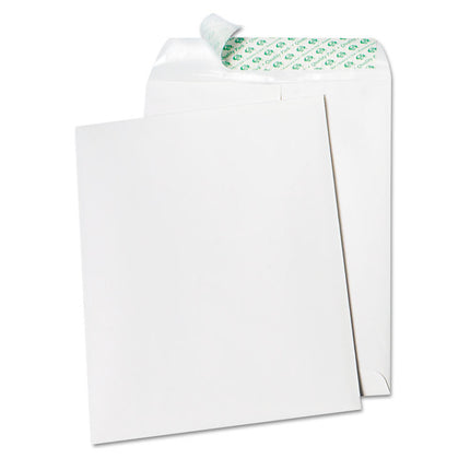 Tech-No-Tear Catalog Envelope, Paper Exterior, #10 1/2, Cheese Blade Flap, Self-Adhesive Closure, 9 x 12, White, 100/Box