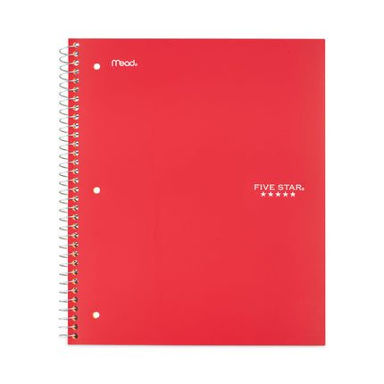 Wirebound Notebook, 1-Subject, Wide/Legal Rule, Red Cover, (100) 10.5 x 8 Sheets