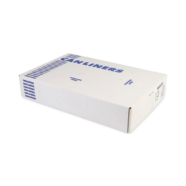 High-Density Waste Can Liners, 16 gal, 12 mic, 24" x 33", Natural, 500/Carton
